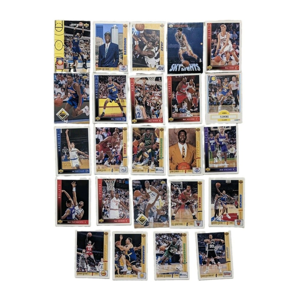 Vintage 1990s NBA 24 Card Lot Dikembe Mutombo Rookie Stockton Malone HOF